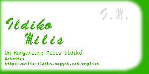 ildiko milis business card